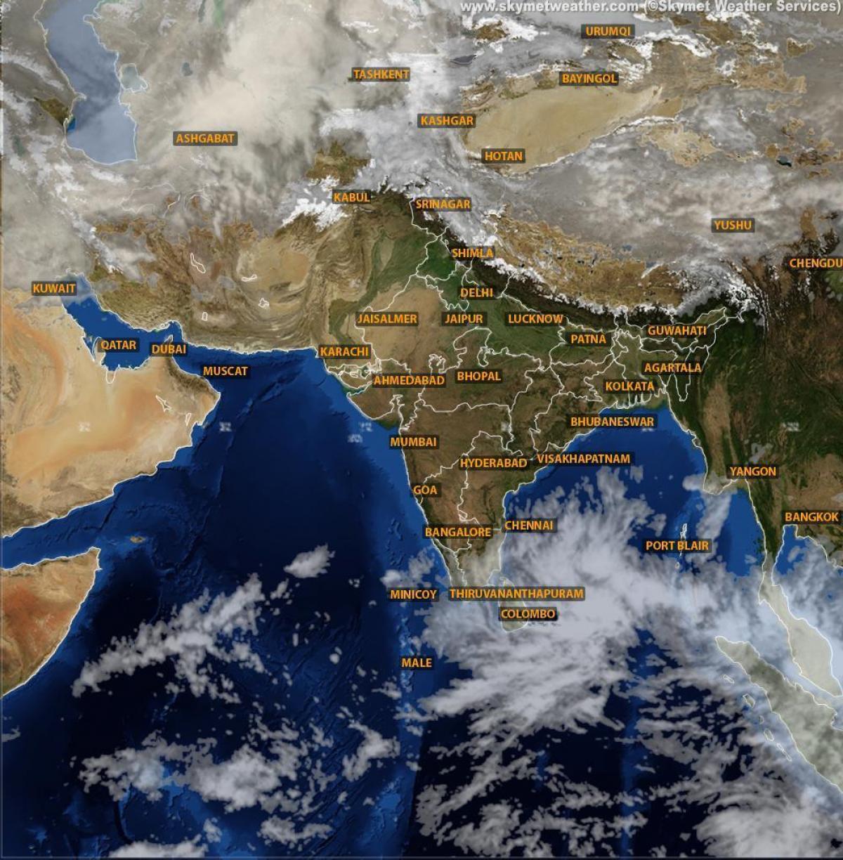 インド気象衛星地図をオンライン 今日の衛星天気図のインド 南アジア アジア