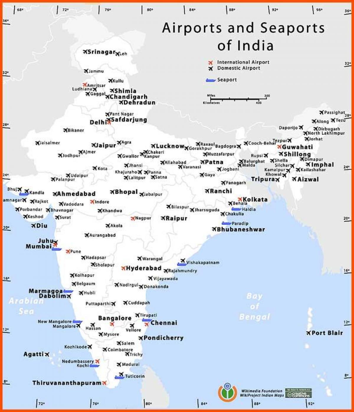 国内空港ではインドのマインド国内空港地図 南アジア アジア