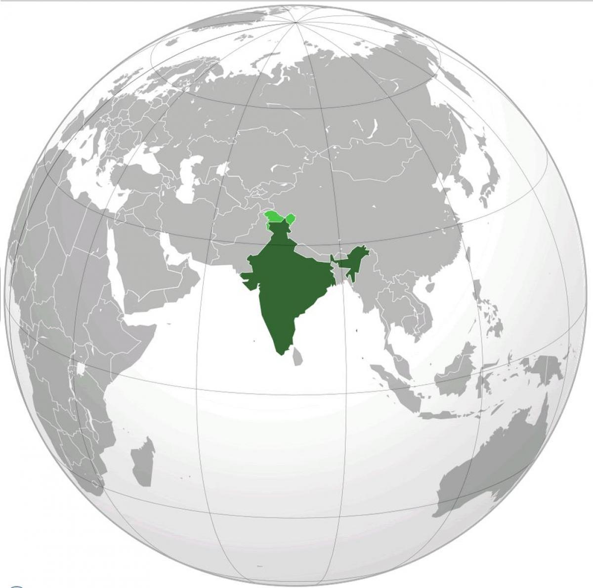 所在地インドの世界地図 地図のインド 南アジア アジア