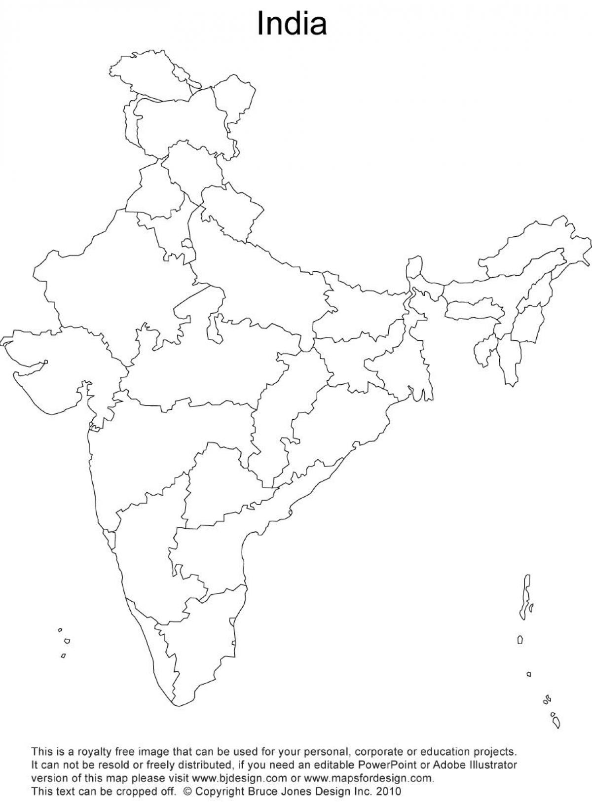 白地図インドのマインドを空白 南アジア アジア