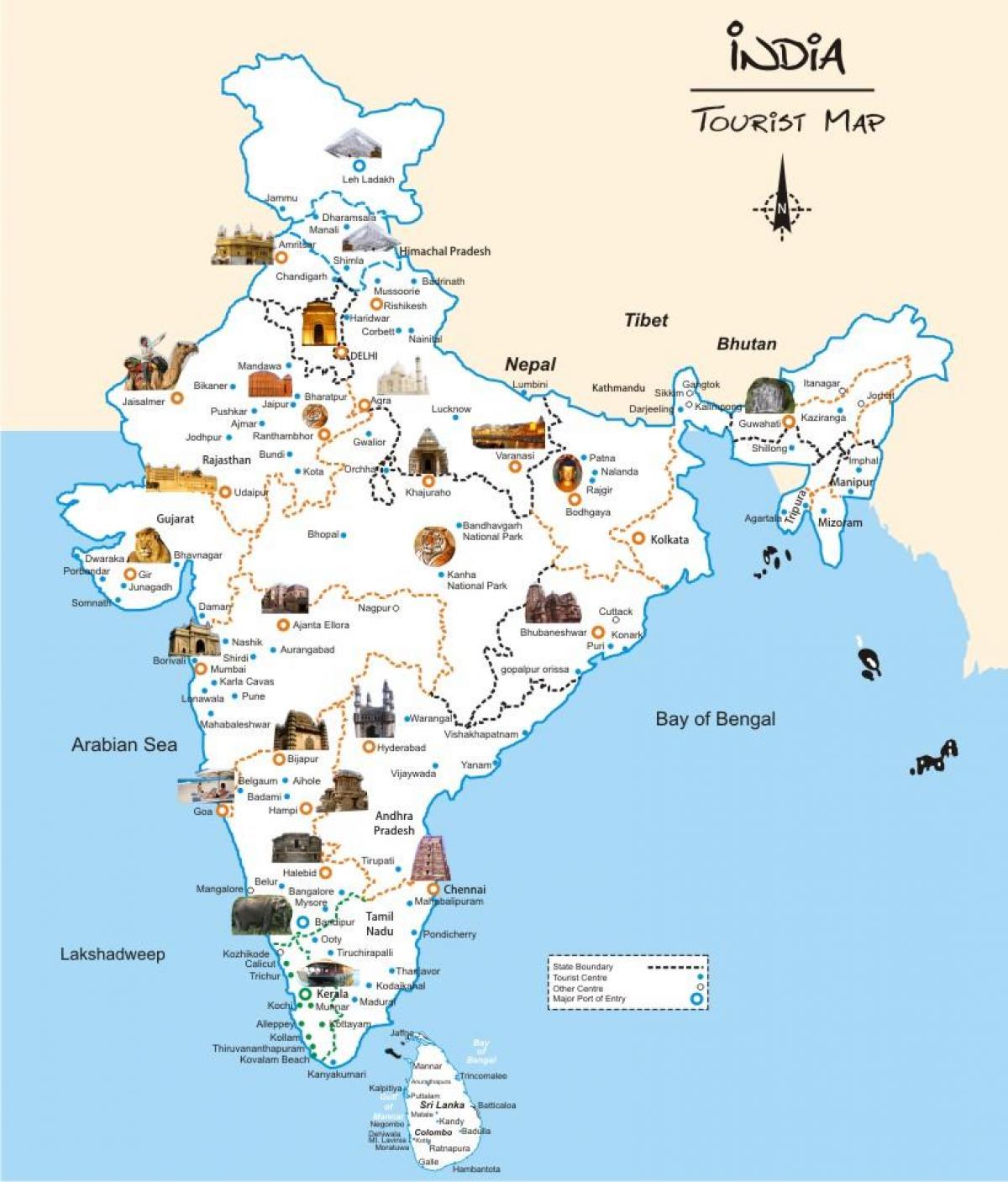 観光地図インド インド地図観光 南アジア アジア