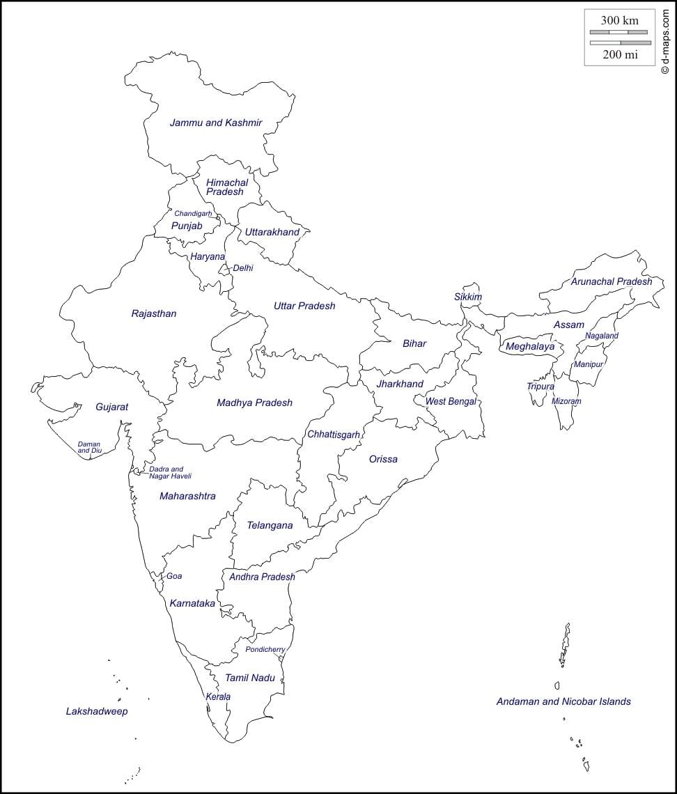 インドの概要地図と状態