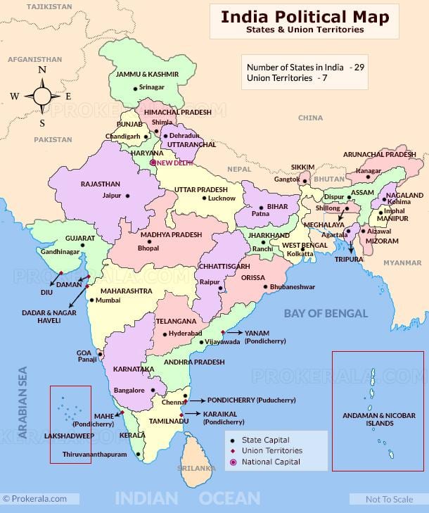 インドの地図の国の都