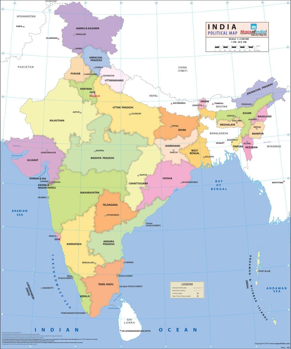 インドの政治地図