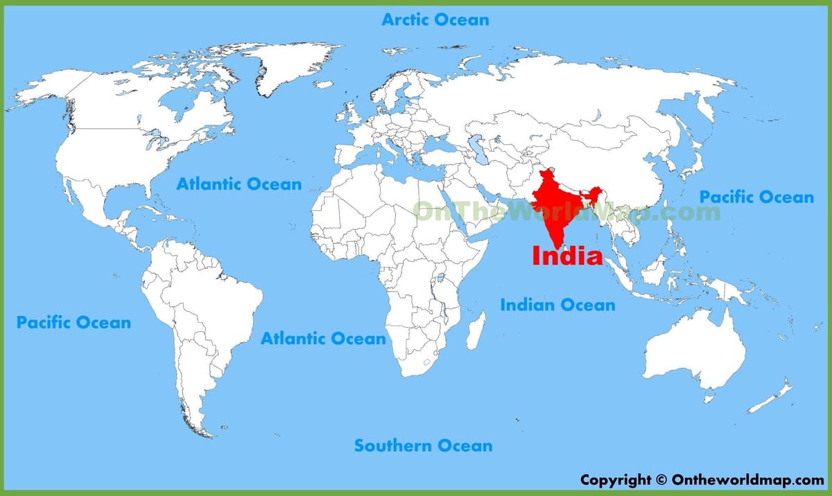 インド世界地図