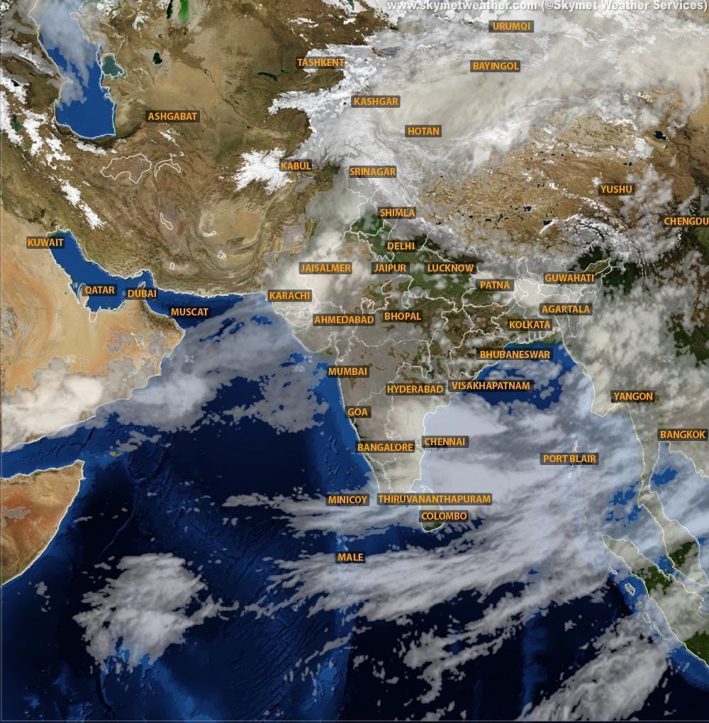 インド気象衛星地図