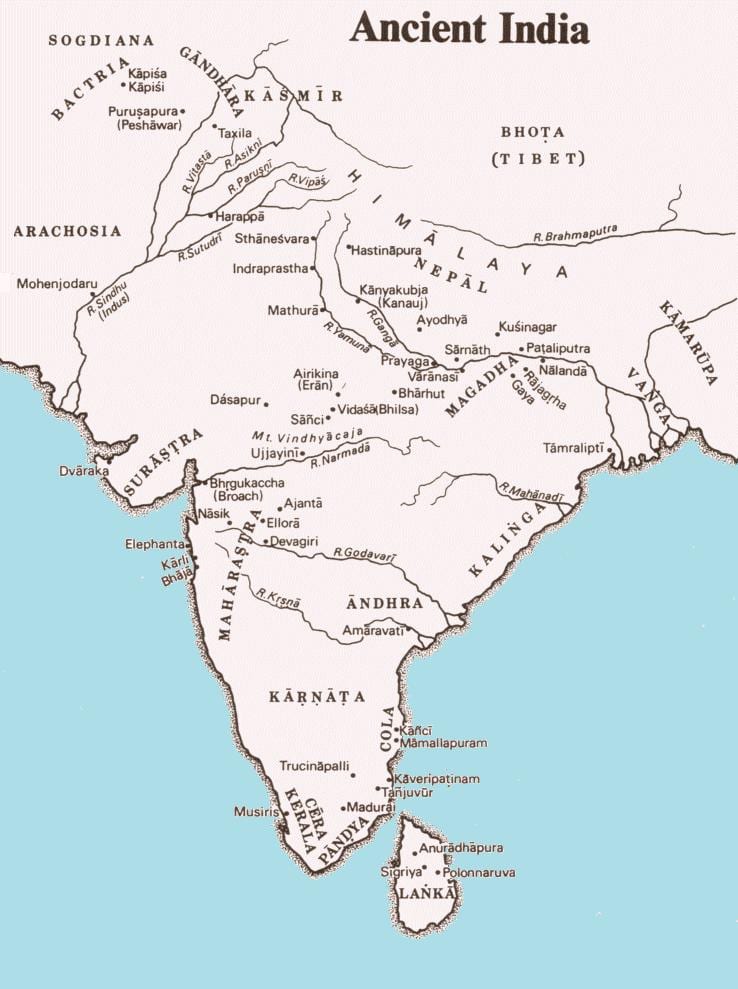 古代インド地図