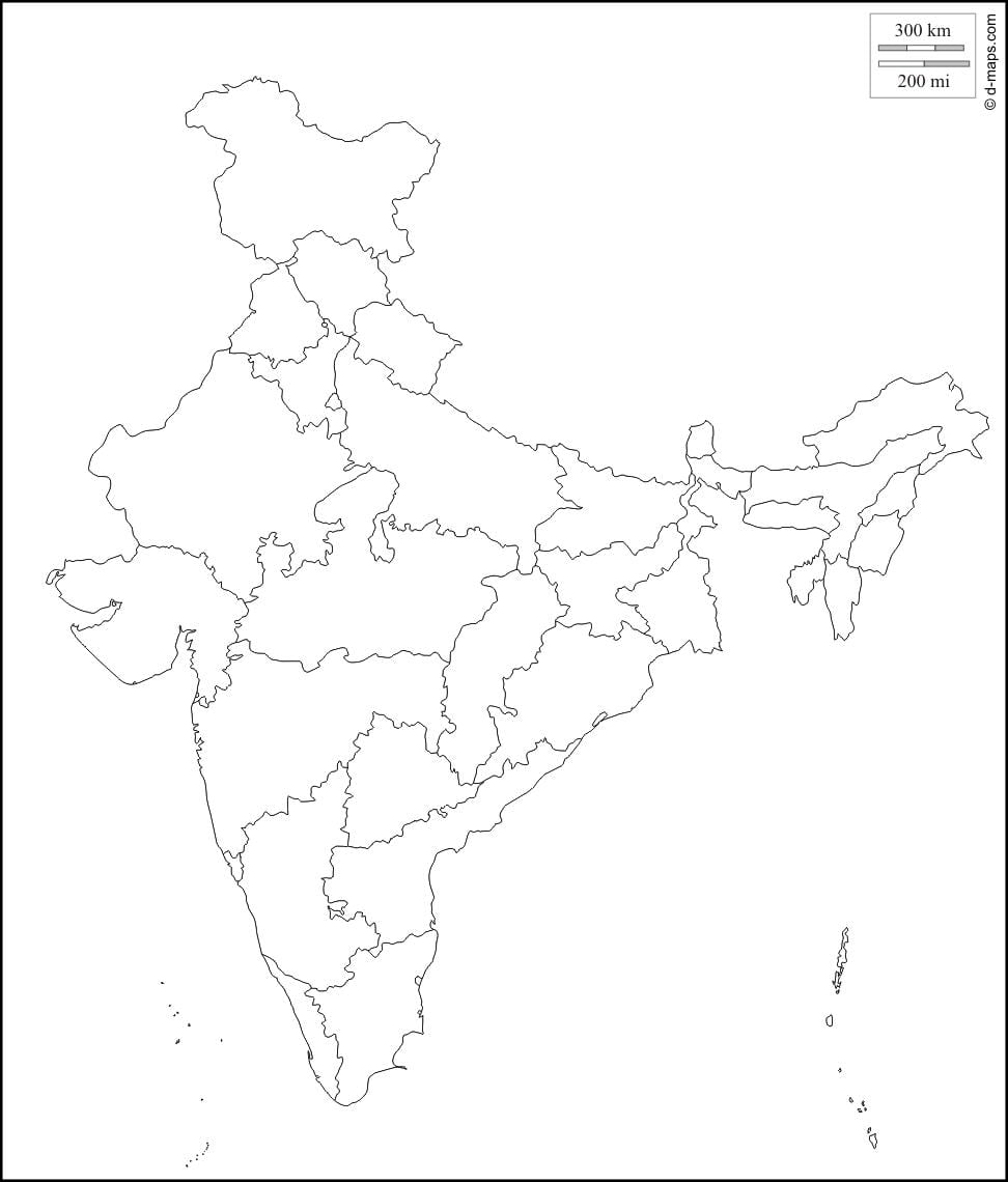 地図インドの空白