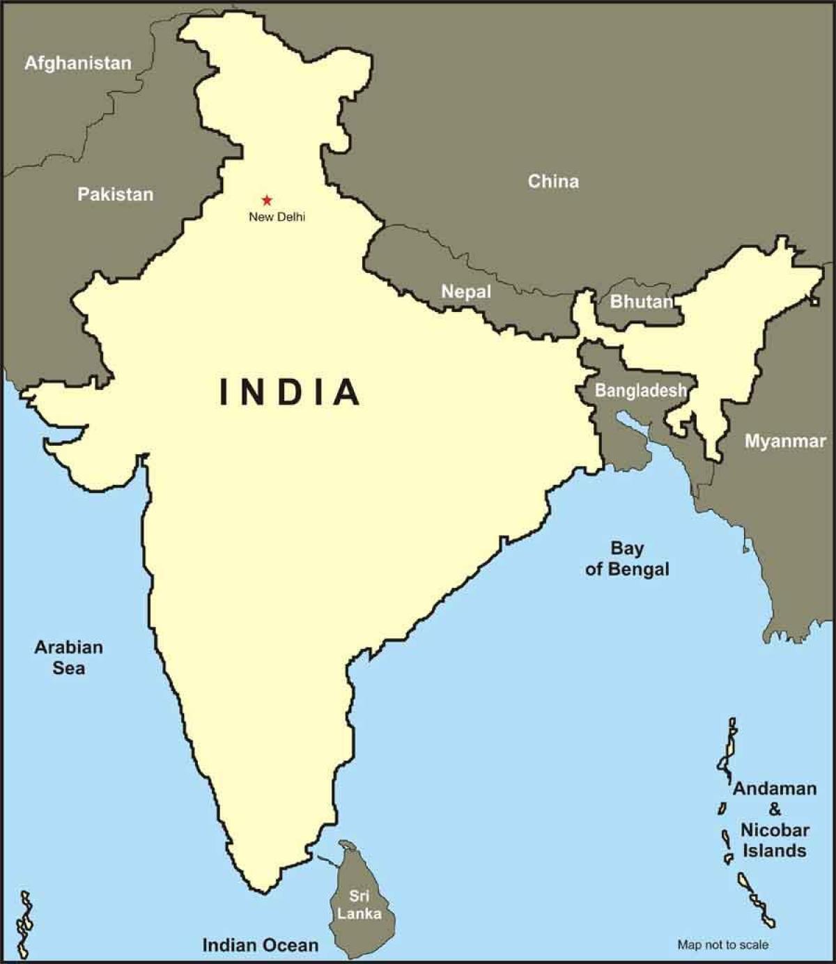インド国境地図