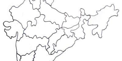 インドの地図描画像