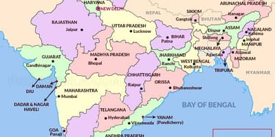 インドの地図の国の都