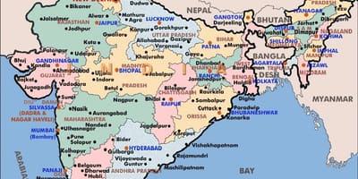 の政治地図がインド国