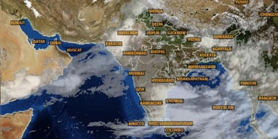 インド気象衛星地図