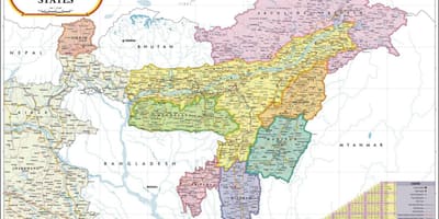地図インドの北東