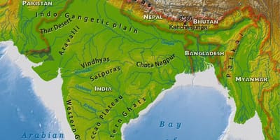 インドの地理的地図