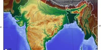 インドの地形地図