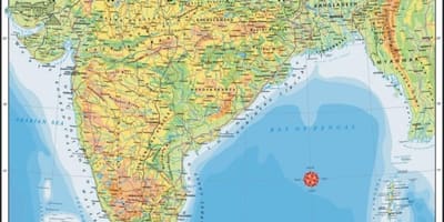 インドの物理地図