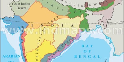 インド物理部門の地図
