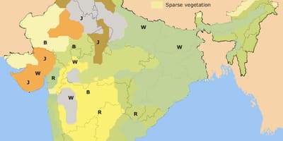 地図の農業のインド
