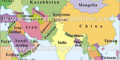 地図インドと近隣諸国