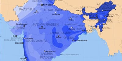 インド合成降水マップ